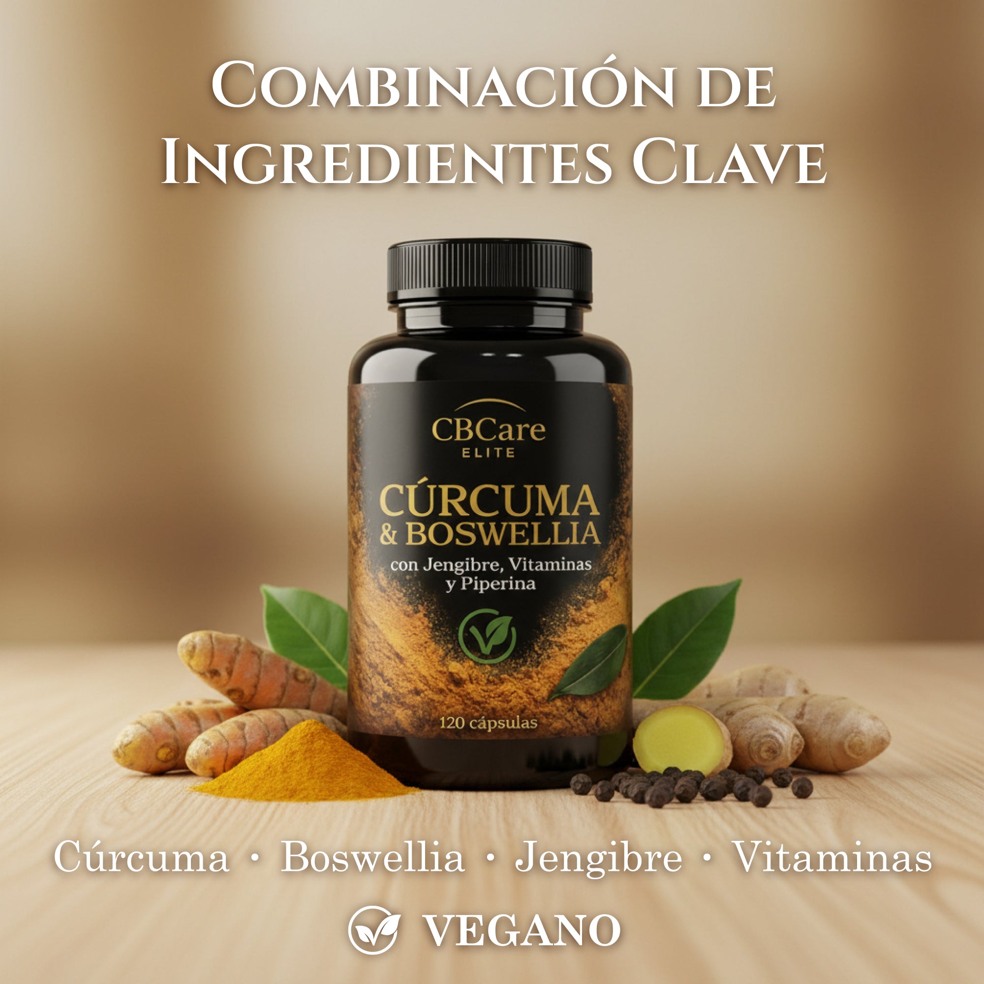 Curcuma + Boswellia CBCare Elite | Bienestar Articular | Antiinflamatorio | Alta Biodisponibilidad