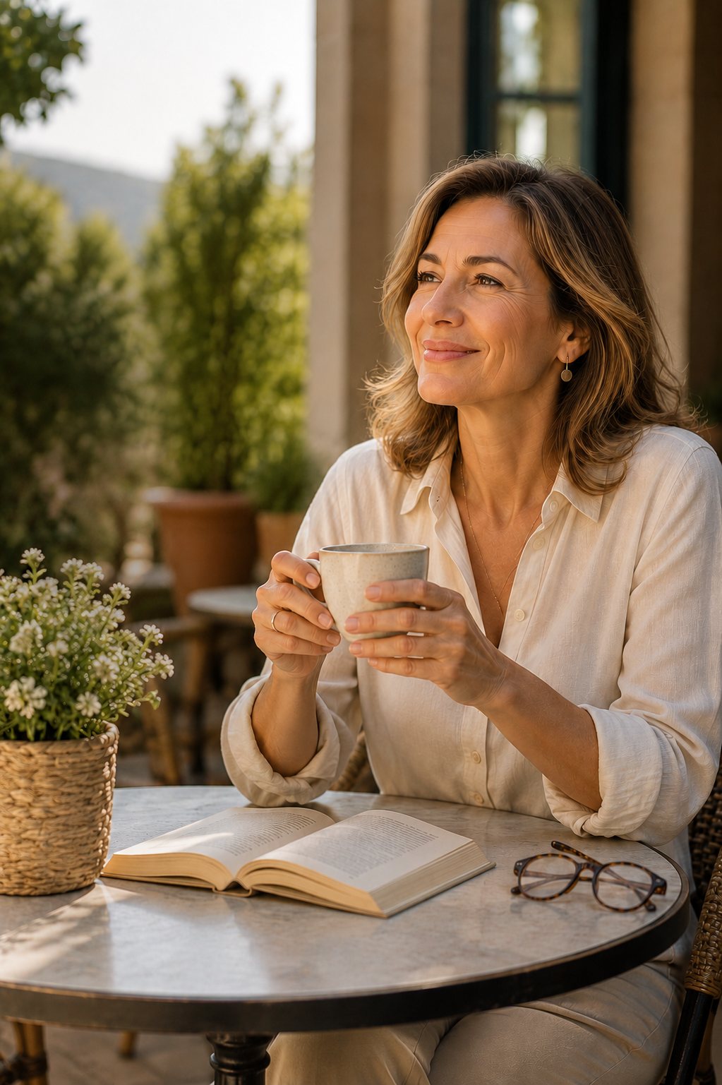 Mujer disfrutando de un momento de bienestar y movilidad diaria con CBCare Elite.